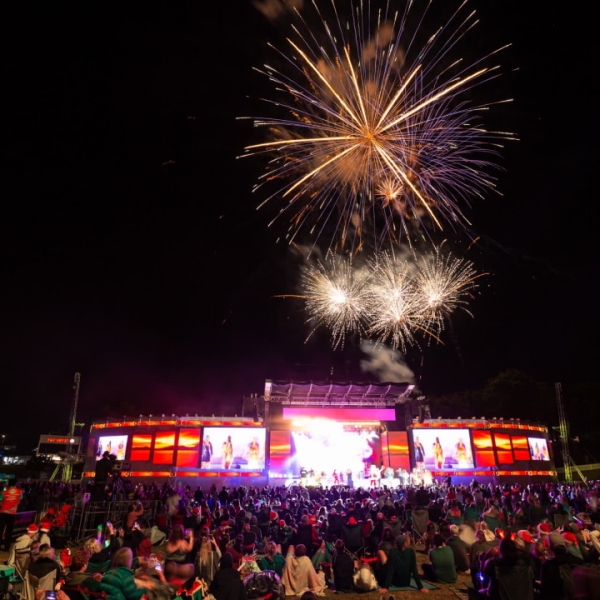 Crowd enjoying Fireworks at CCCitp